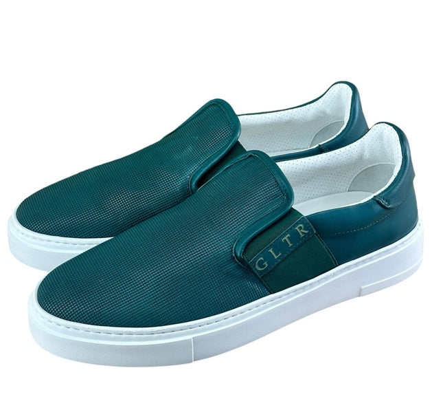 Galizio Torresi Slipper Men’s Leather Extralight Green Casual shoes Size 9|42 EU.