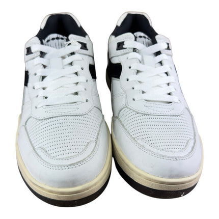 Diadora men Heritage Mi Frame Used 'White Black' Leather Sneakers