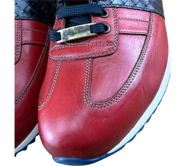 Galizio Torresi Men’s B-Red Casual Sneakers.