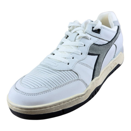 Diadora Men Heritage Mi Frame Used 'White ' Leather Sneakers