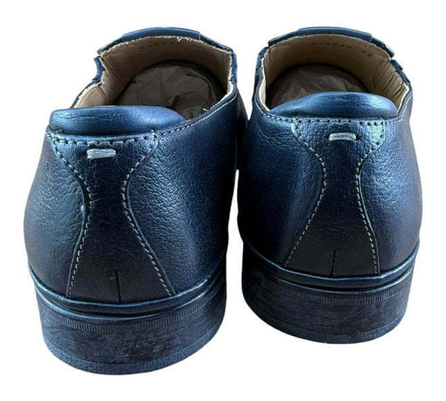 Galizio Torresi Men’s slip on Leather  navy Blue shoes loafers Size 8.5/9|42 EU.