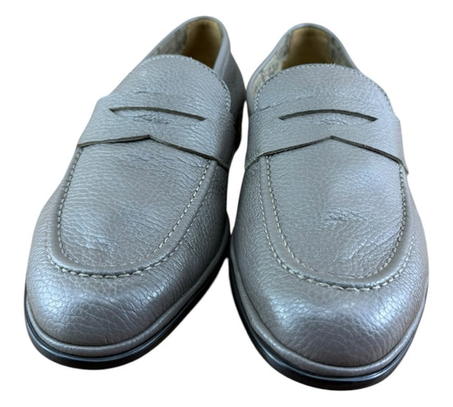 Galizio Torresi Men’s slip on Leather Gray  shoes penny loafers Size 8.5-9 42 EU.