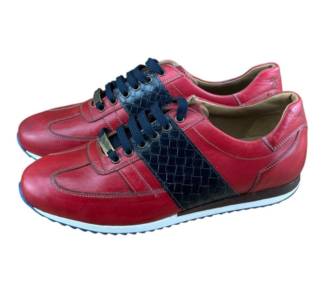 Galizio Torresi Men’s B-Red Casual Sneakers.