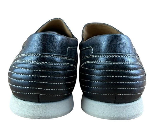 Galizio Torresi Men’s slip on Leather  navy Blue shoes loafers Size 8.5-9|42 EU.