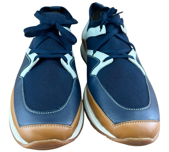 Galizio Torresi Men’s Designer blue  Leather Casual Sneakers size 9 42 EU.