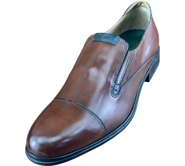 Galizio Torresi Men’s Brown Leather Dress Shoes Oxford Size US 9|42 EU Loafers.