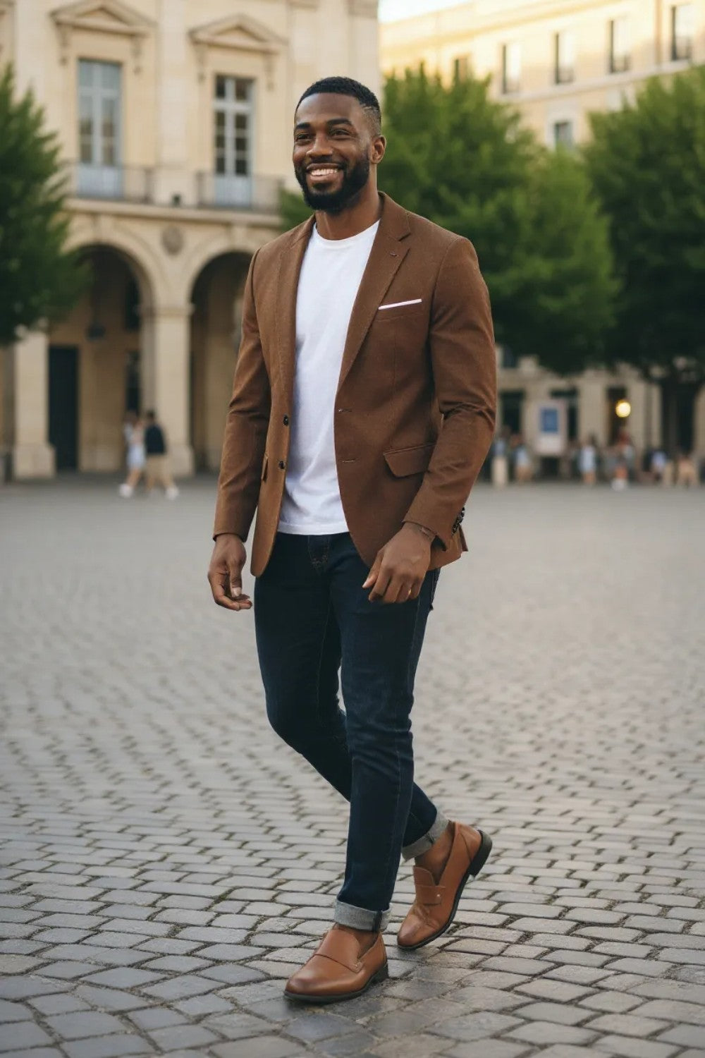 loafers brown jeans Blazer 