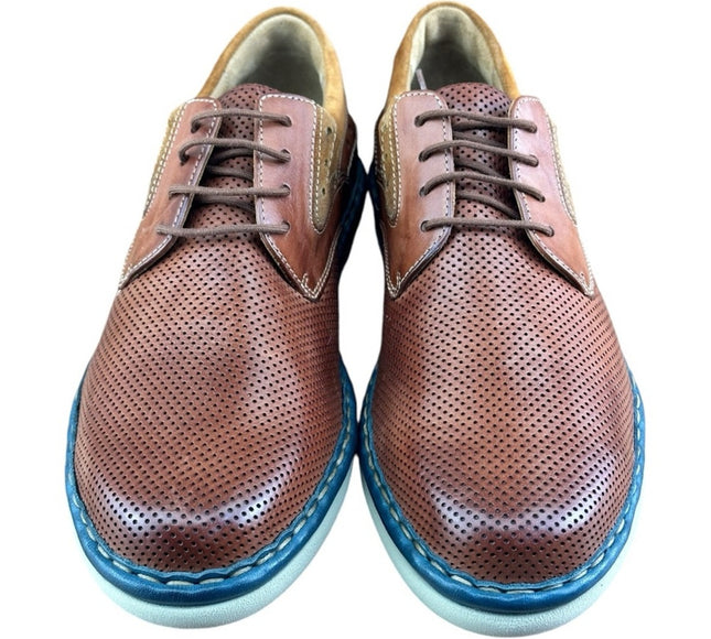 Galizio Torresi Brown Leather Derby shoes  Men.