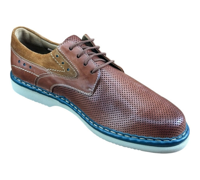 Galizio Torresi Brown Leather Derby shoes  Men.