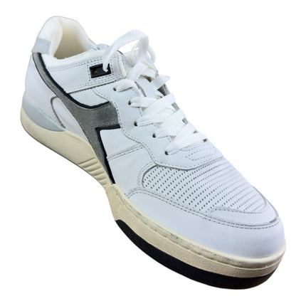 Diadora Men Heritage Mi Frame Used 'White ' Leather Sneakers