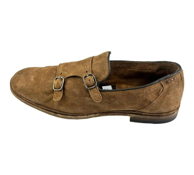 ALEXANDER HOTTO Vintage Effect  Double Monk   strap Loafer (Men's ).