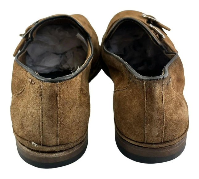 ALEXANDER HOTTO Vintage Effect  Double Monk   strap Loafer (Men's ).