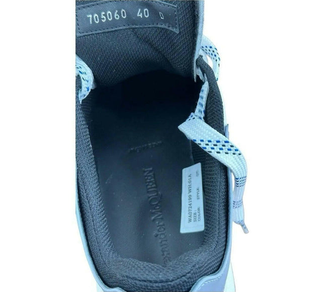 Alexander McQueen Oversized White Spring Blue Sneaker ( Men).