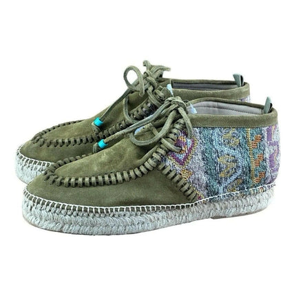 Taji Women’s Shoes Suede Olive Green Size 42| 10 Made In Spain Espadrilles.