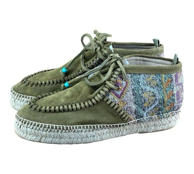 Taji Women’s Shoes Suede Olive Green Size 42| 10 Made In Spain Espadrilles.