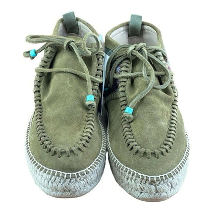 Taji Women’s Shoes Suede Olive Green Size 42| 10 Made In Spain Espadrilles.