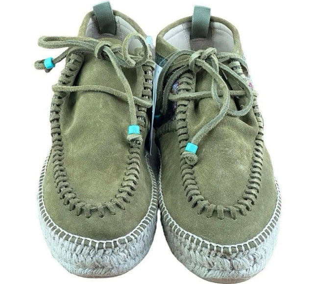 Taji Women’s Shoes Suede Olive Green Size 42| 10 Made In Spain Espadrilles.