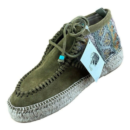 Taji Women’s Shoes Suede Olive Green Size 42| 10 Made In Spain Espadrilles.