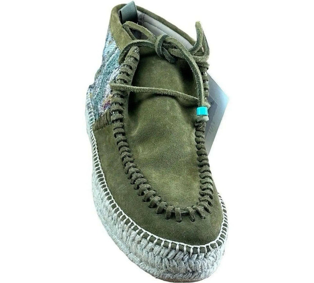 Taji Women’s Shoes Suede Olive Green Size 42| 10 Made In Spain Espadrilles.