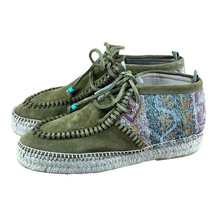 Taji Women’s Shoes Suede Olive Green Size 42| 10 Made In Spain Espadrilles.