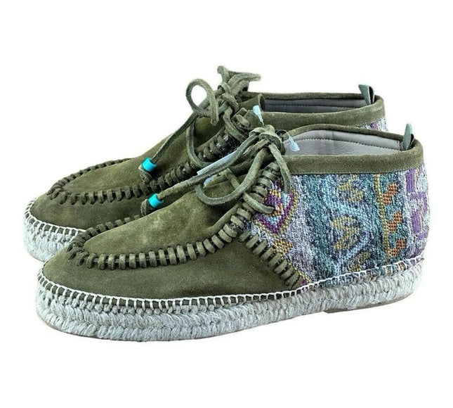 Taji Women’s Shoes Suede Olive Green Size 42| 10 Made In Spain Espadrilles.