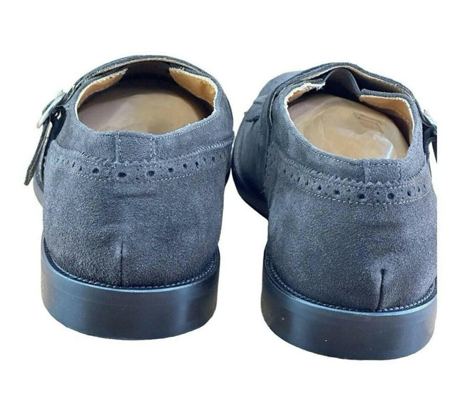 Testoni Bologna Suede Dark Brown Loafers Oxfords buckle Shoes Size US 12|45 Eu.