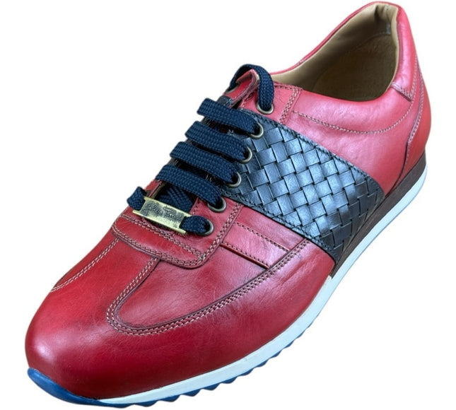 Galizio Torresi Men’s B-Red Casual Sneakers.