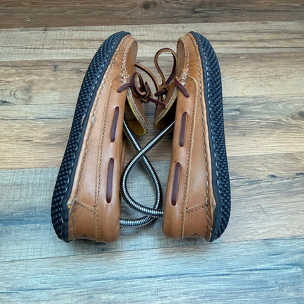 Quoddy women size 8 Grizzly Moc LE - Grizzly Peanut leather shoes