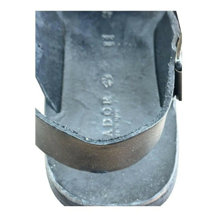 BRADOR Noisy Black Sandals Leather Men.