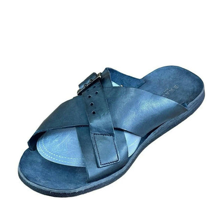 BRADOR Black vintage Slide Sandal Men.