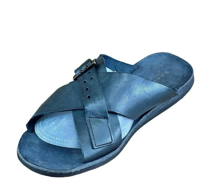 BRADOR Black vintage Slide Sandal Men.