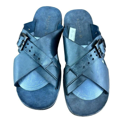 BRADOR Black vintage Slide Sandal Men.