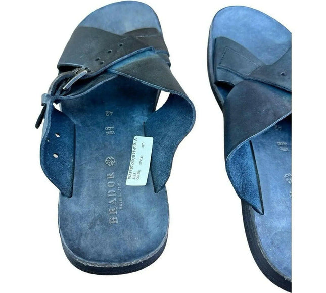 BRADOR Black vintage Slide Sandal Men.