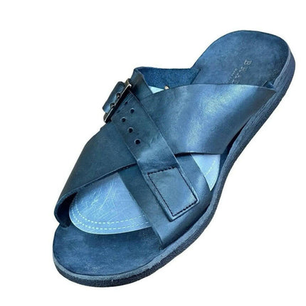 BRADOR Black vintage Slide Sandal Men.
