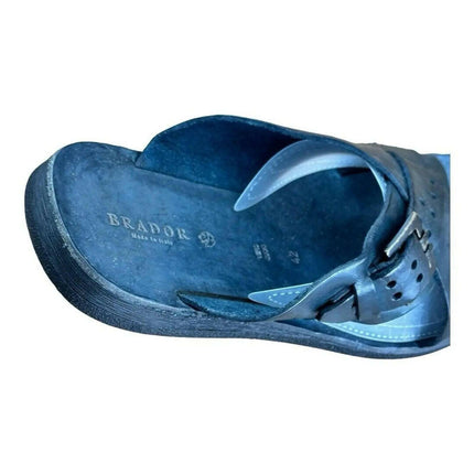 BRADOR Black vintage Slide Sandal Men.