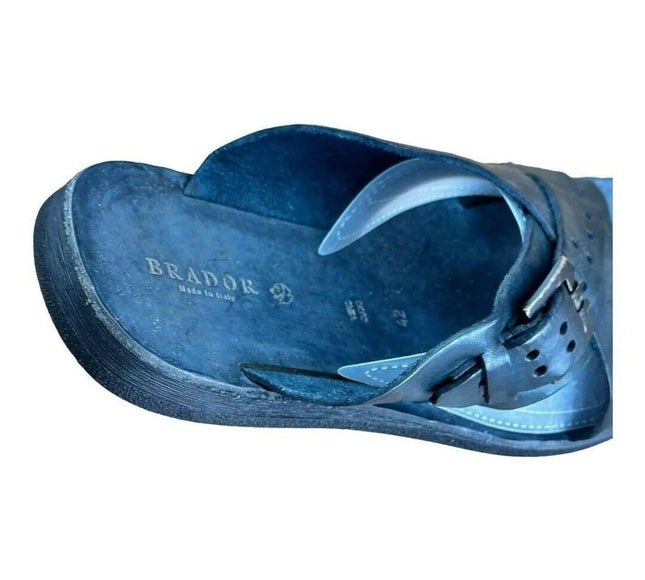 BRADOR Black vintage Slide Sandal Men.