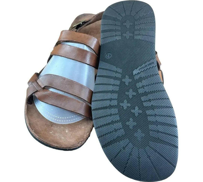 BRADOR Tiger Mahogany  Brown  Sandal Men.