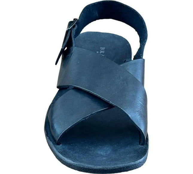 BRADOR Noisy Black Sandals Leather Men.