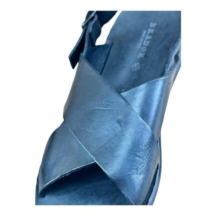 BRADOR Noisy Black Sandals Leather Men.