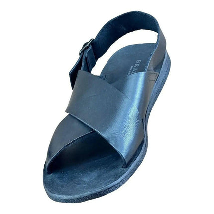 BRADOR Noisy Black Sandals Leather Men.