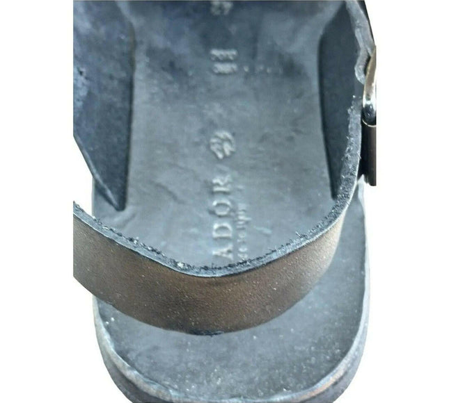 BRADOR Noisy Black Sandals Leather Men.