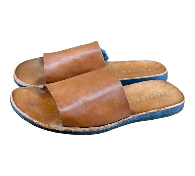 BRADOR  Jack Brown Slide Sandals Men.