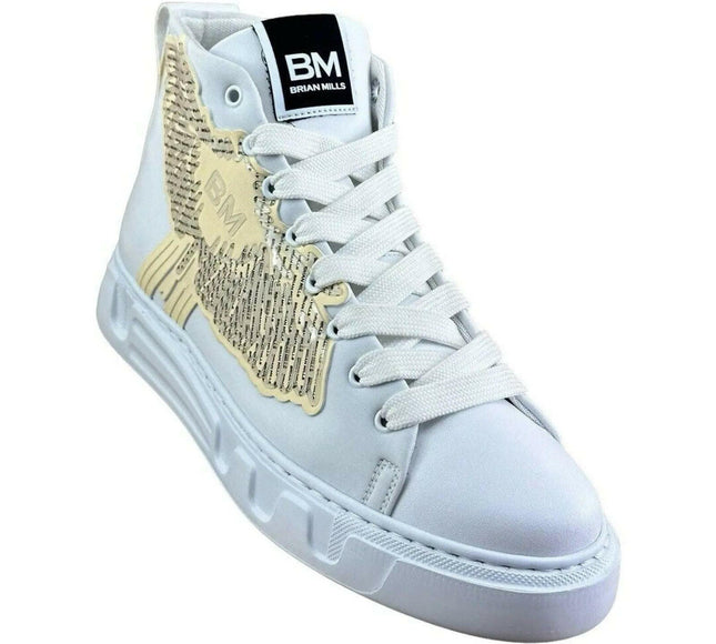 BRIAN MILLS Eagle  High top Fashion Sneakers Men.