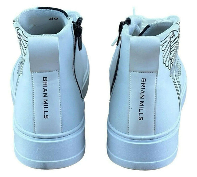 BRIAN MILLS  Fashion Eagle  High top  Sneakers Men.