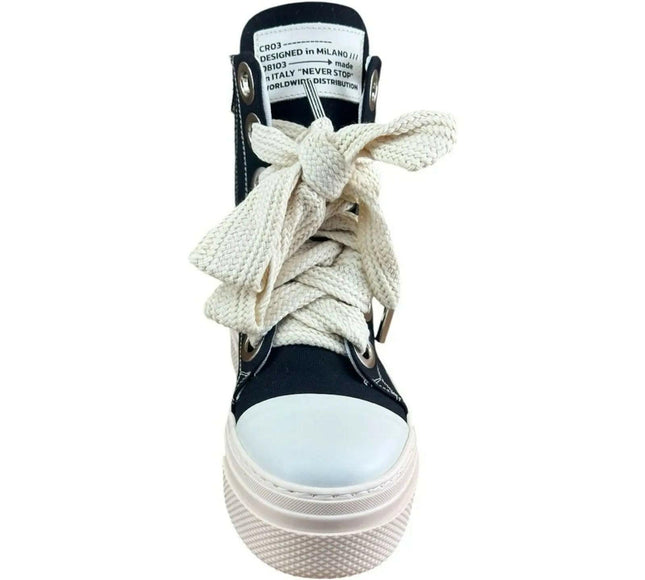 Cristianzerotre CRO3 Calipso 300  Canvas Black Boots.