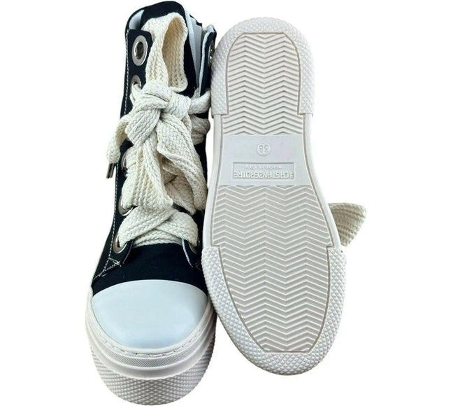 Cristianzerotre CRO3 Calipso 300  Canvas Black Boots.