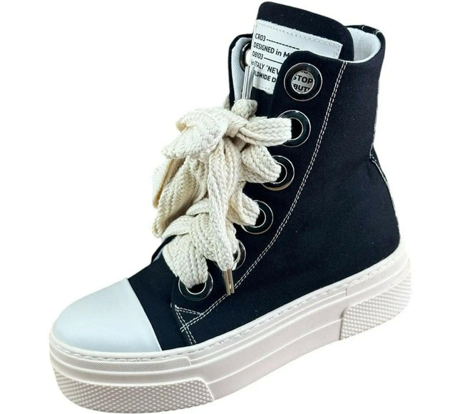 Cristianzerotre CRO3 Calipso 300  Canvas Black Boots.