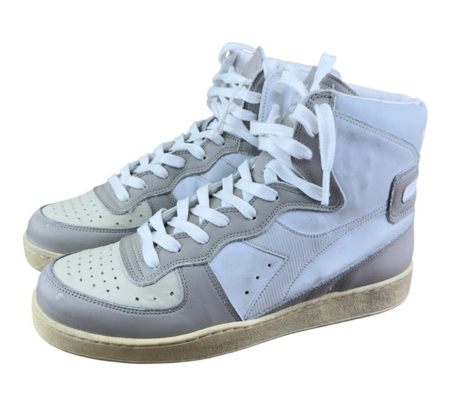 Diadora Heritage Mi Basket Frame Used  Leather High-Top Sneakers