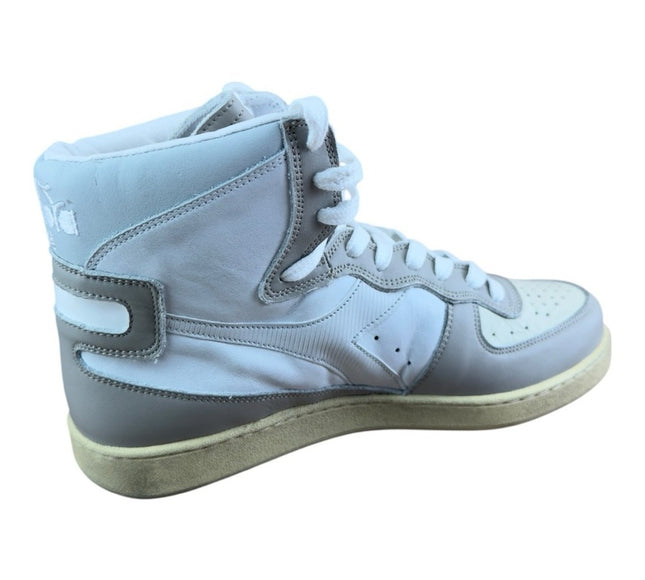 Diadora Heritage Mi Basket Frame Used  Leather High-Top Sneakers