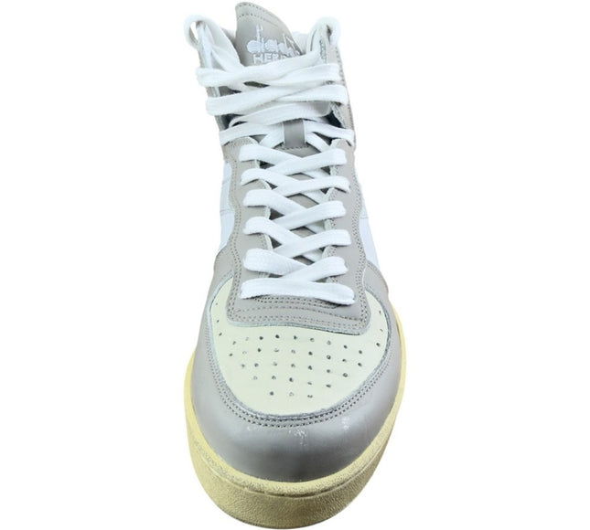Diadora Heritage Mi Basket Frame Used  Leather High-Top Sneakers